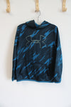 Under Armour Teal Camo Patterned Fleece Lined Hoodie | Youth M (10/12)
