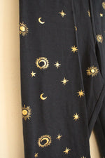 NEW Old Navy Blue and Gold Sun / Moon Leggings | 14/16