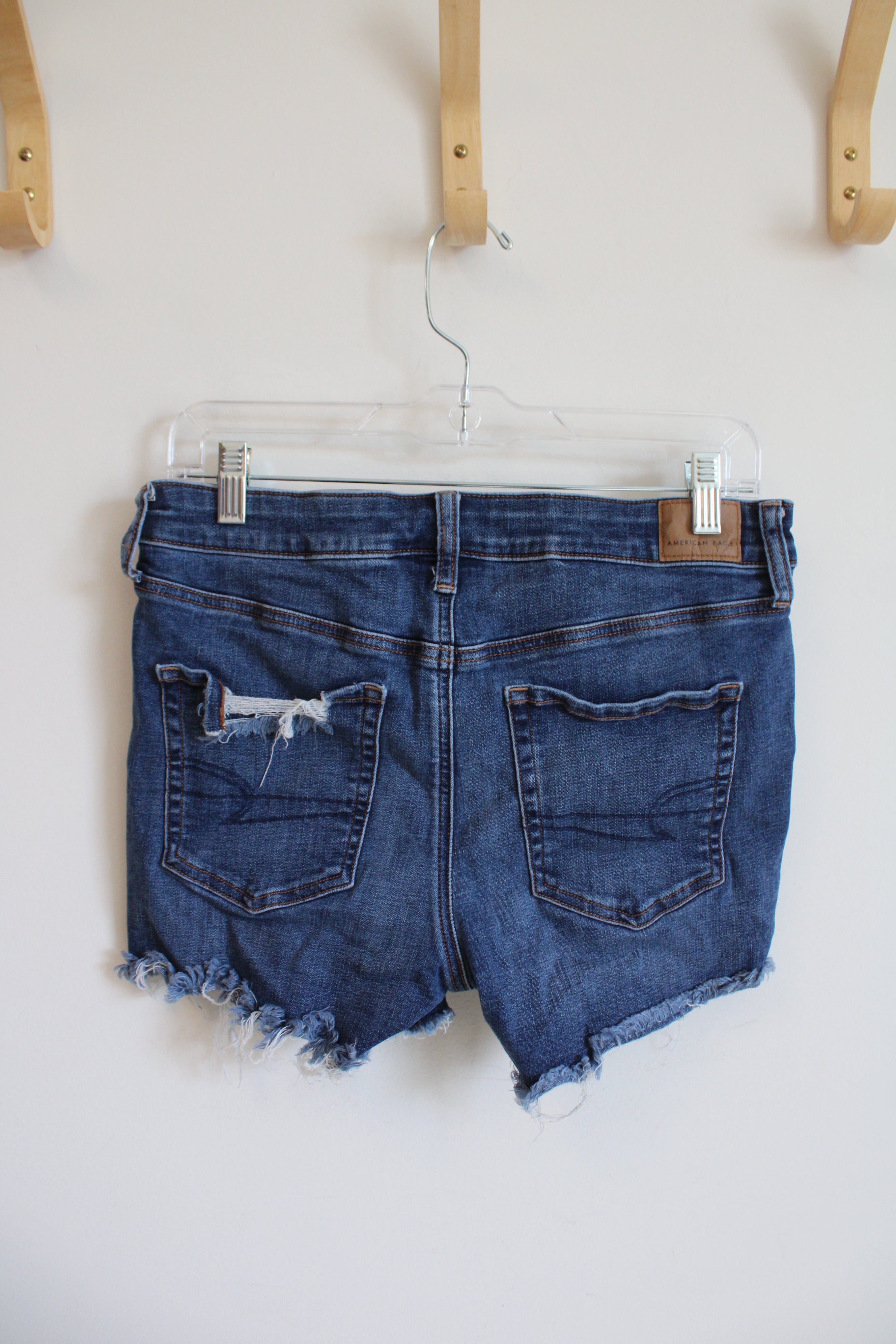 American Eagle Midi Distressed Jean Shorts | 10