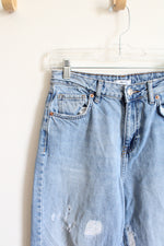 Forever 21 Light Wash Distressed Mom Jeans | 25/2