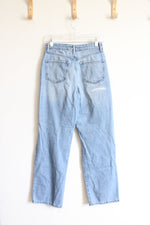 Forever 21 Light Wash Distressed Mom Jeans | 25/2