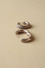 Michael Dawkins Sterling/14K Pebble Caviar Large Hoop Earrings