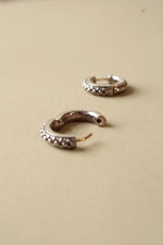 Michael Dawkins Sterling/14K Pebble Caviar Large Hoop Earrings