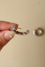 Michael Dawkins Sterling/14K Pebble Caviar Large Hoop Earrings