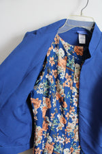 Signature Collection By Vicki Wayne Blue & Orange Floral Dress & Jacket | 8