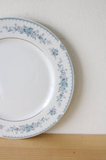 Fine China Society Harmony 5217 White Blue Pink Floral Dinner Plate