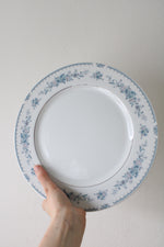 Fine China Society Harmony 5217 White Blue Pink Floral Dinner Plate
