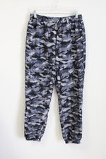 forever 21 Black Gray Camo Polyester Jogger Pant | L