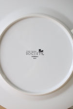 Fine China Society Harmony 5217 White Blue Pink Floral Dinner Plate