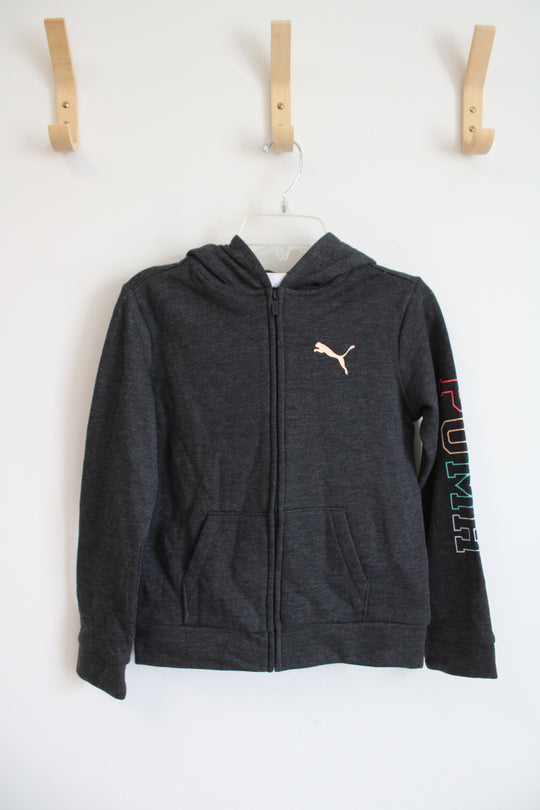 Puma Gray Full Zip Jacket | Youth M (8/10)