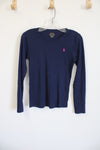 Ralph Lauren Polo Navy Blue Long Sleeved Shirt | Youth XL/16