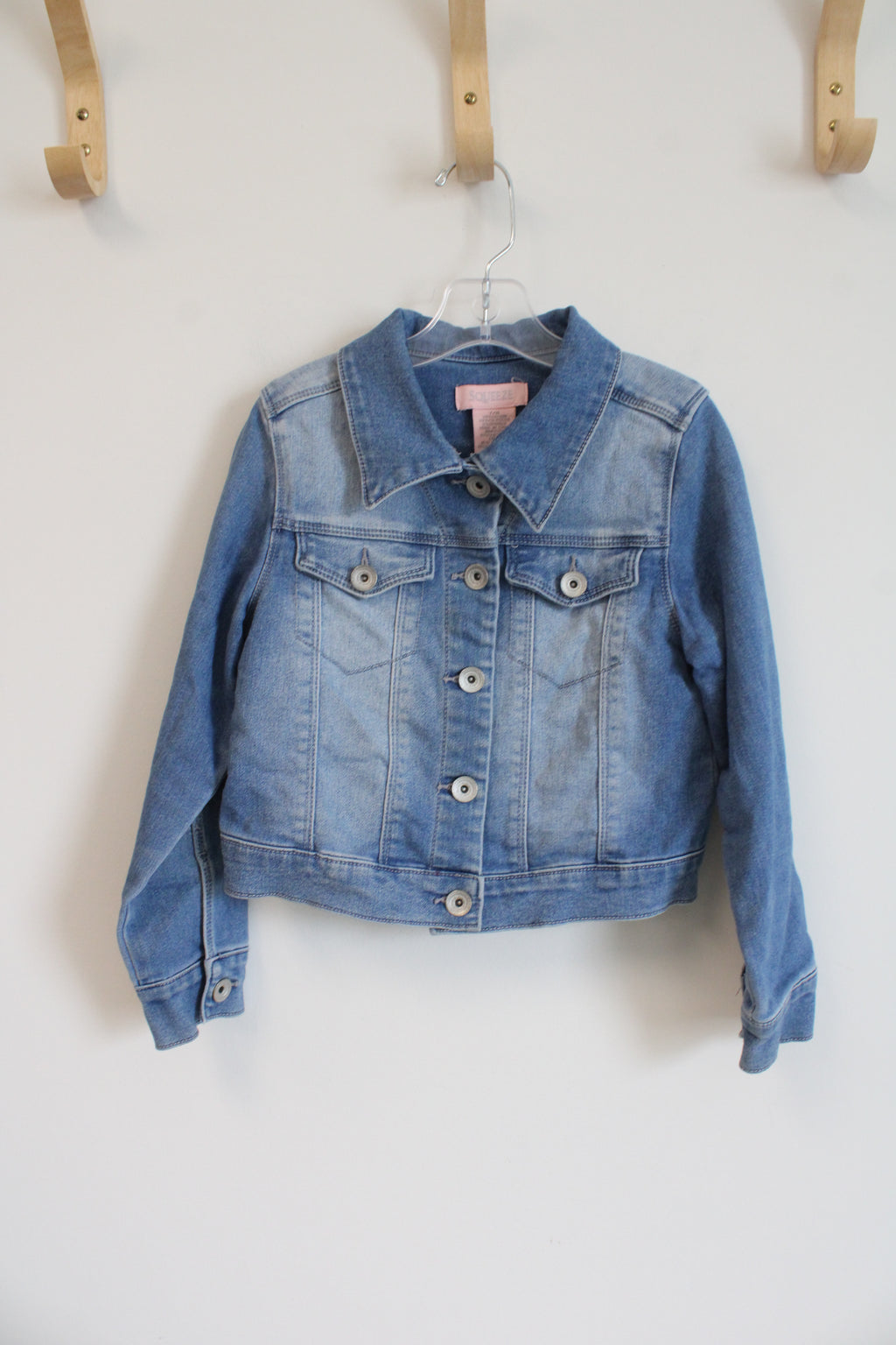 Squeeze Light Wash Denim Jacket | 7/8