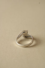 Hammered Sterling Silver 10K Yellow & Rose Gold Leaf Design Ring | Size 8