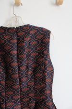 NEW Brooks Brothers Fit & Flare Navy & Orange Floral Dress | 10