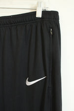 Nike Black Dri-Fit Tapered Ankle Zipped Sweat Pants | L