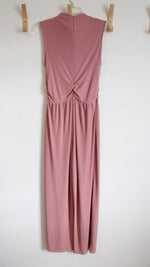 Pretty Garden Pink Ribbed Jumpsuit | L