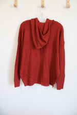 Rue 21 Dark Orange Knit Hoodie Sweater | XS