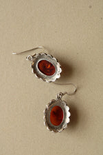 Amber Sterling Silver Dangle Earrings