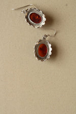 Amber Sterling Silver Dangle Earrings
