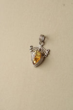 Sterling Silver Baltic Amber Necklace Pendant