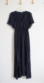 Express Navy Chiffon Maxi Dress | S