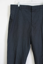Kirkland Black Blue Patterned Dress Pants | 38X30