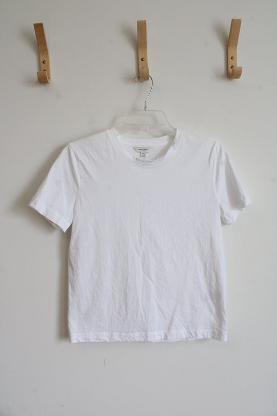 Banana Republic White Cotton Tee | XS