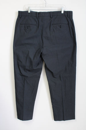 Kirkland Black Blue Patterned Dress Pants | 38X30