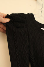 NEW Bonnie Jean Black with Cheetah Fur and Pop Shoulder Sweater Dress | 8
