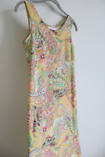 Chadwick's Yellow Multi-Colored Paisley Dress | 4 Petite