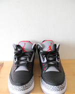 Nike Air Jordan 3 Retro OG Black Fire-Red Cement Grey Sneakers | Size 13