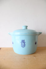 Vintage Cronin Blue Tulip Ceramic Bean Pot