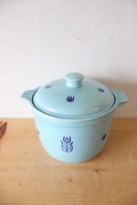 Vintage Cronin Blue Tulip Ceramic Bean Pot