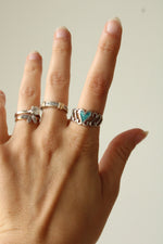 Turquoise Heart Sterling Silver Ring | Size 9