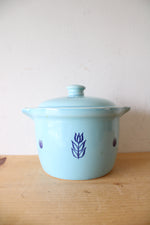 Vintage Cronin Blue Tulip Ceramic Bean Pot