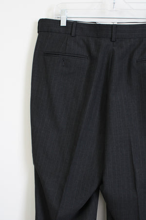 Bert Pulitzer Charcoal Gray Striped Work Pants | 36X32