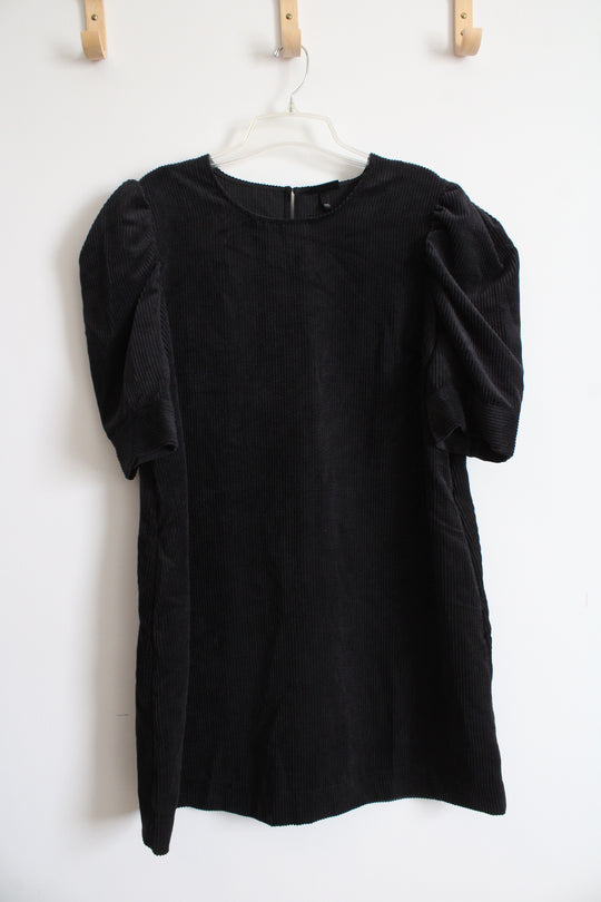 Who What Wear Black Corduroy Dress | XXL