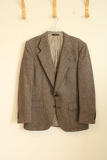 Burberrys Brown Pure Wool Tweed Blazer