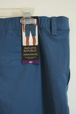 NEW Banana Republic Comfort Flat Front Blue Shorts | 40
