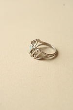 Turquoise Heart Sterling Silver Ring | Size 9