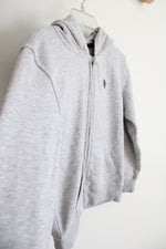 U.S. Polo Assn. Fleece Lined Gray Full Zip Jacket | Youth M (8)