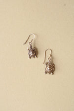 Sterling Silver Turtle Dangle Earrings