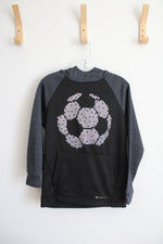 Tek Gear Warm Tek Black & Gray Soccer Hoodie | Youth S (8)