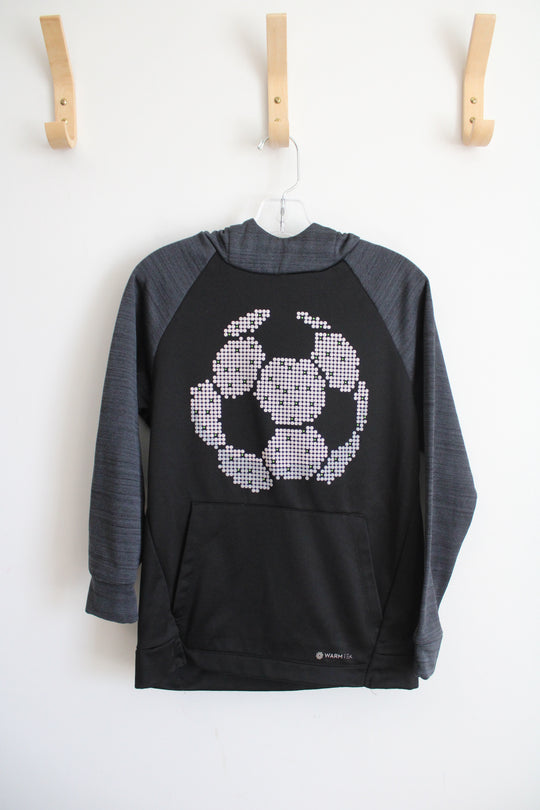 Tek Gear Warm Tek Black & Gray Soccer Hoodie | Youth S (8)