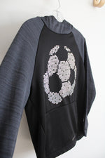 Tek Gear Warm Tek Black & Gray Soccer Hoodie | Youth S (8)