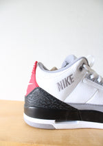 Nike Air Jordan 3 Retro Tinker Energy White Black & Fire Red Sneakers | Size 14