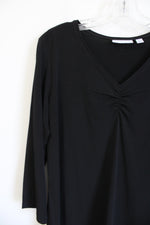 Susan Graver Black Long Sleeved Shirt | M