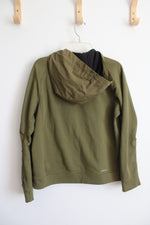 Athletic Works Green Fleece Lined Full Zip Jacket | Youth L (10/12) Husky