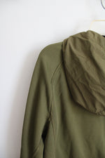 Athletic Works Green Fleece Lined Full Zip Jacket | Youth L (10/12) Husky