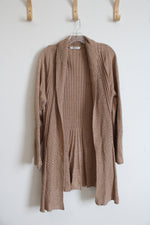 Studio Works Tan Gold Metallic Cardigan | XL